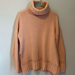 Aerie Pink Turtleneck Sweater